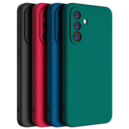Mobizang Matte Protective Lens Flexible Back Cover for Samsung Galaxy A56 | Slim Silicone with Soft Lining Shockproof Full Body Bumper Case (Black)