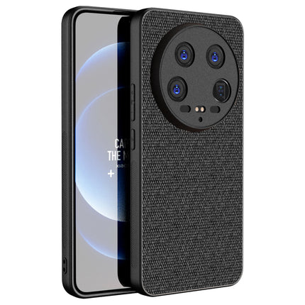 Mobizang Soft Full Fabric Protective Back Case Cover for Xiaomi 14 ULTRA (5G) | Shockproof Slim Hard Anti Slip Back Case (Black)
