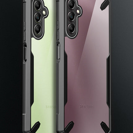Mobizang Bull Clear Back Cover for Samsung Galaxy A55 (5G) | [Military Grade Protection] Shock Proof Slim Hybrid Bumper Case (Black)