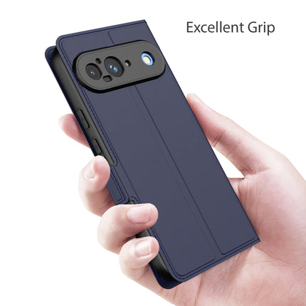 Mobizang Noble Slim Magnetic Leather Flip Case Cover for Google Pixel 9 | Card Holder Stand Flip Wallet Case (Blue)