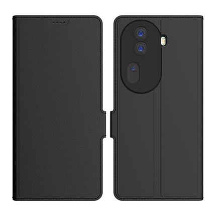 Kapa Noble Slim Magnetic Leather Flip Case Cover for Oppo Reno 11 PRO (5G) | Card Holder Stand Flip Wallet Case (Black)