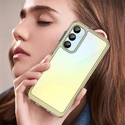 Mobizang Unicorn Acrylic Clear Back Cover For Samsung Galaxy A16 | Slim Shockproof [Military Grade Protection] Hybrid Bumper Case (Grey Sides)