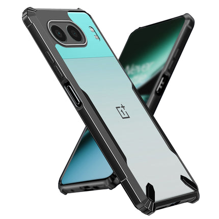 Mobizang Bull Clear Back Cover for OnePlus Nord 4 | [Military Grade Protection] Shock Proof Slim Hybrid Bumper Case (Black)