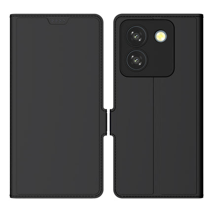 Mobizang Noble Slim Magnetic Leather Flip Case Cover for Poco M7 Pro | Card Holder Stand Flip Wallet Case (Black)
