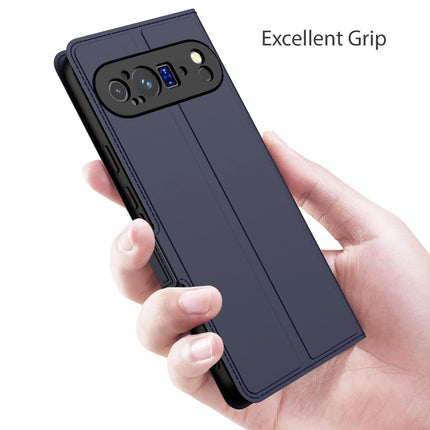 Mobizang Noble Slim Magnetic Leather Flip Case Cover for Google Pixel 9 Pro | Card Holder Stand Flip Wallet Case (Blue)