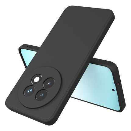 Mobizang Matte Protective Lens Flexible Back Cover for Realme 13 PRO / 13 PRO PLUS | Slim Silicone with Soft Lining Shockproof Full Body Bumper Case (Black)