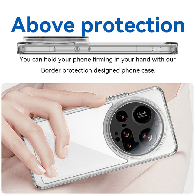 Mobizang Unicorn Acrylic Clear Back Cover For Xiaomi 15 Ultra | Slim Shockproof [Military Grade Protection] Hybrid Bumper Case (Clear Sides)