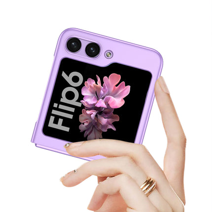 Mobizang Ultra Thin Back Case for Samsung Galaxy Flip6 / Z Flip 6 | With [Inbuilt Glass]  Full Body Protection Hard Back Cover (Purple)