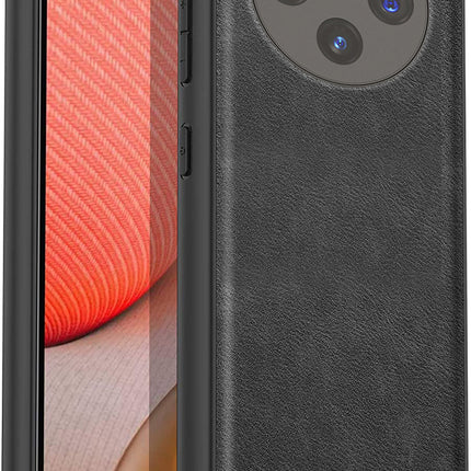 Kapa Tux Leather Back Cover for Vivo X100 Pro (5G) | Slim Shockproof Camera Protection Bumper Case (Black)