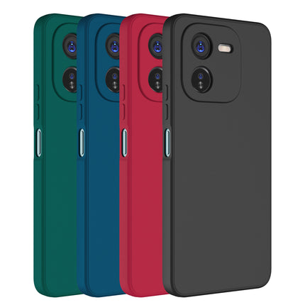 Mobizang Matte Protective Lens Flexible Back Cover for IQOO Z9X | Slim Silicone with Soft Lining Shockproof Full Body Bumper Case (Black)