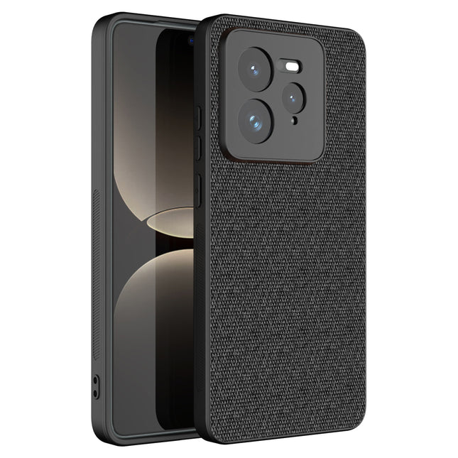 Mobizang Soft Full Fabric Protective Back Case Cover for Realme GT 7 PRO | Shockproof Slim Hard Anti Slip Back Case (Black)