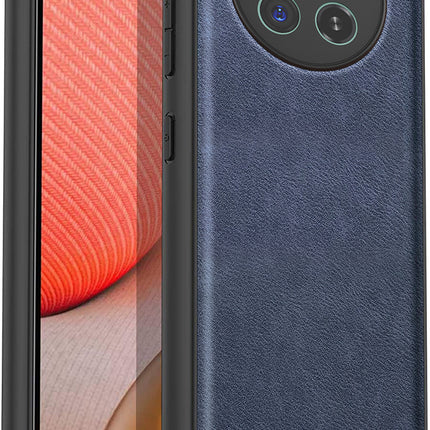 Kapa Tux Leather Back Cover for Realme 12 PRO / 12 PRO PLUS | Slim Shockproof Camera Protection Bumper Case (Blue)