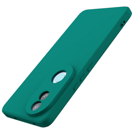 Mobizang Matte Protective Lens Flexible Back Cover for Vivo V50 / V50E 5G | Slim Silicone with Soft Lining Shockproof Full Body Bumper Case (Green)