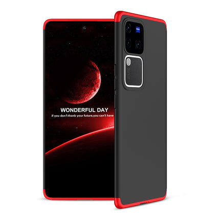 Kapa Double Dip Full 360 Protection Back Case Cover for Vivo V30 (5G) / Vivo 30 Pro (5G) (Red , Black)