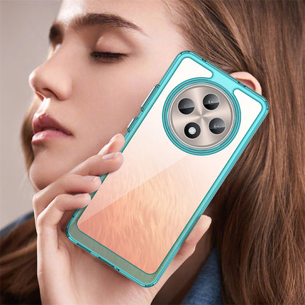 Mobizang Unicorn Acrylic Clear Back Cover For Oppo F27 (5G) | Slim Shockproof [Military Grade Protection] Hybrid Bumper Case (Blue Sides)