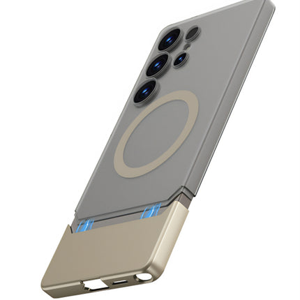 Mobizang 2 in 1 Full 360 Protection Back Case Cover for Samsung Galaxy S25 Ultra (Titanium)