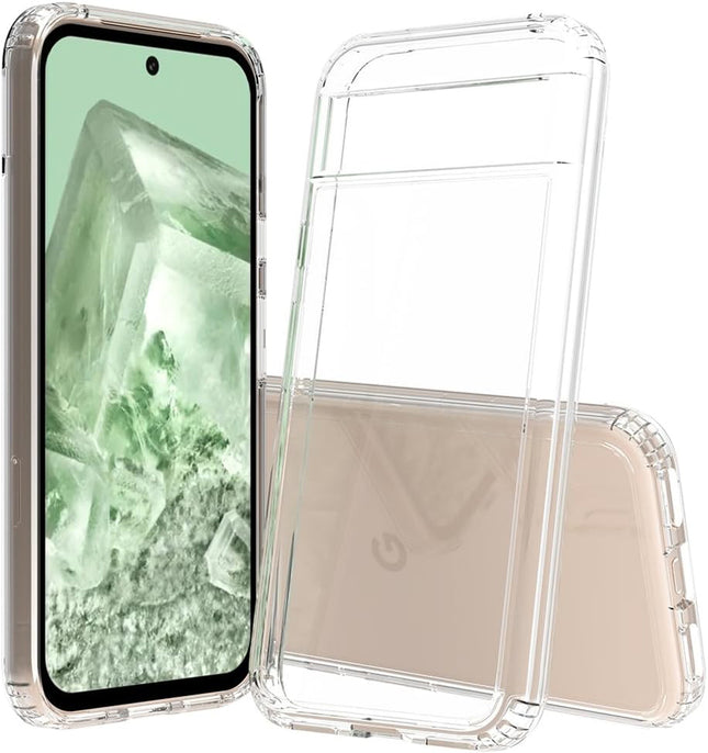 Mobizang Shield Frosted Acrylic Back Shock Proof Case Cover for Google Pixel 8A (Black)