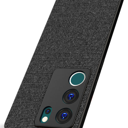 Mobizang Soft Full Fabric Protective Back Case Cover for Vivo V29 (5G) / Vivo V29 Pro (5G) | Shockproof Slim Hard Anti Slip Back Case (Black)