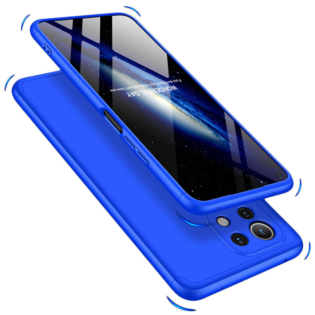 Double Dip Full 360 Protection Back Case Cover for Xiaomi Mi 11 Lite (Blue)
