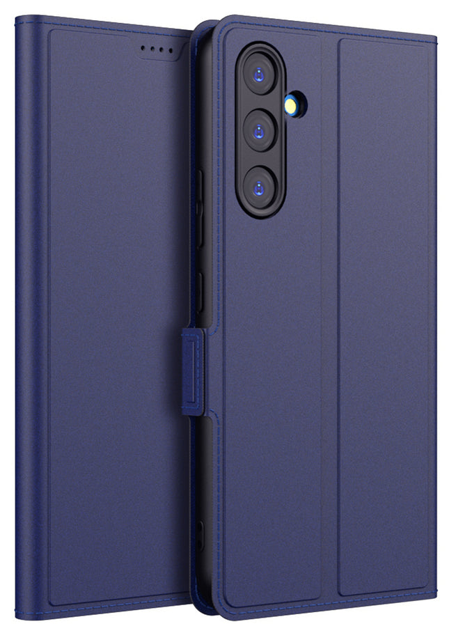 Mobizang Noble Slim Magnetic Leather Flip Cover for Samsung Galaxy A54 (5G) | Card Holder Stand Leather Flip Wallet Case (Blue)