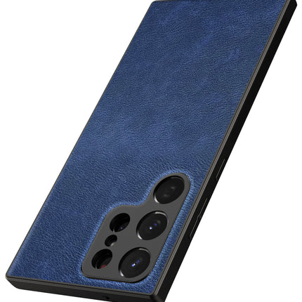 Mobizang Tux Back Case for Samsung Galaxy S23 ULTRA | Slim Leather Shockproof Camera Protection Back Cover (Blue)