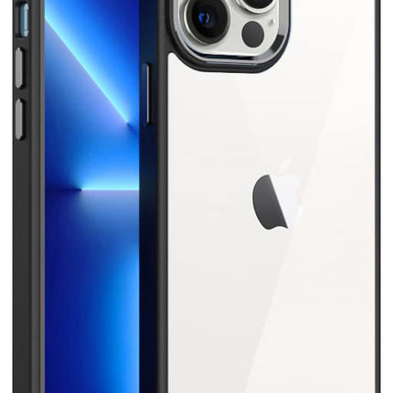 Mobizang Beetle V2 for Apple iPhone 14 Pro Back Cover , [Military Grade] Shockproof Slim Camera Ring Hybrid Clear Case (Black)