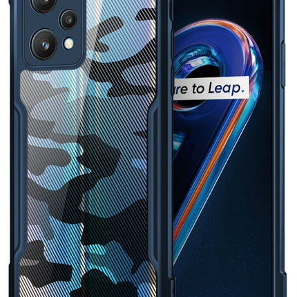 Beetle Camouflage for Realme 9 Pro Plus Back Case, [Military Grade] Shockproof Slim Hybrid Cover (Blue)