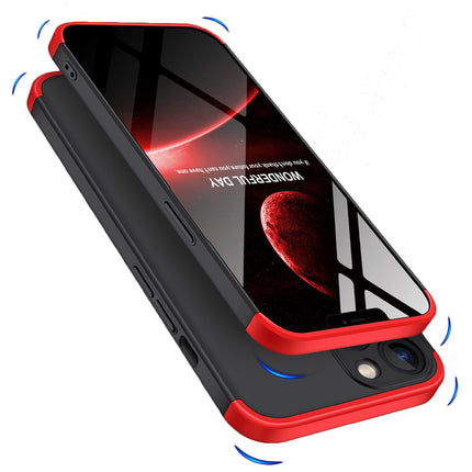 Double Dip Full 360 Protection Back Case Cover for Apple iPhone 13 (6.1) (Red,Black)