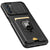 Bisen Back Cover for Oppo Reno 6 (5G), Inbuilt Camera Slider,Ring Stand and Card Pocket Shockproof Slim Bumper Back Case (Black)