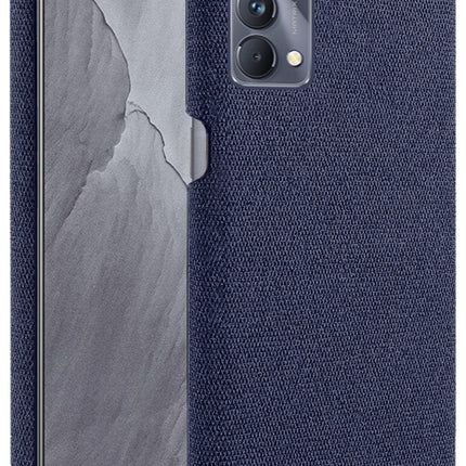 Woven Soft Fabric Case for Realme GT Master  Back Cover, Shock Protection Slim Hard Anti Slip Back Cover (Blue)
