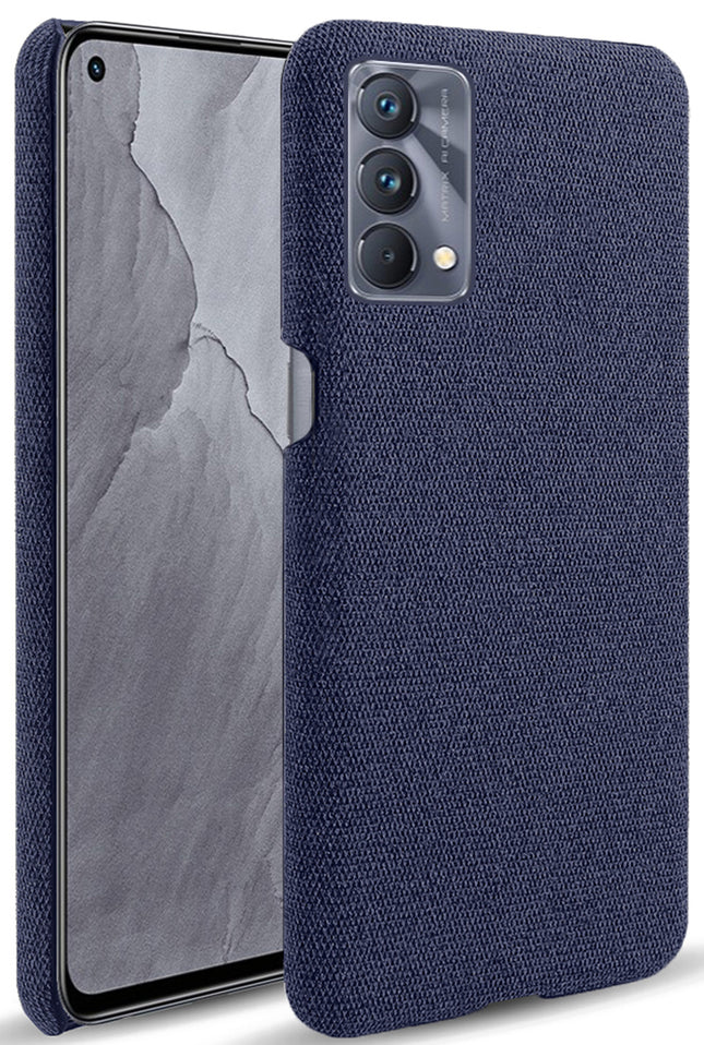 Woven Soft Fabric Case for Realme GT Master  Back Cover, Shock Protection Slim Hard Anti Slip Back Cover (Blue)