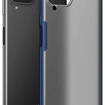 Shield Frosted Acrylic Back Shock Proof Case Cover for Samsung Galaxy A22 4G (Blue)