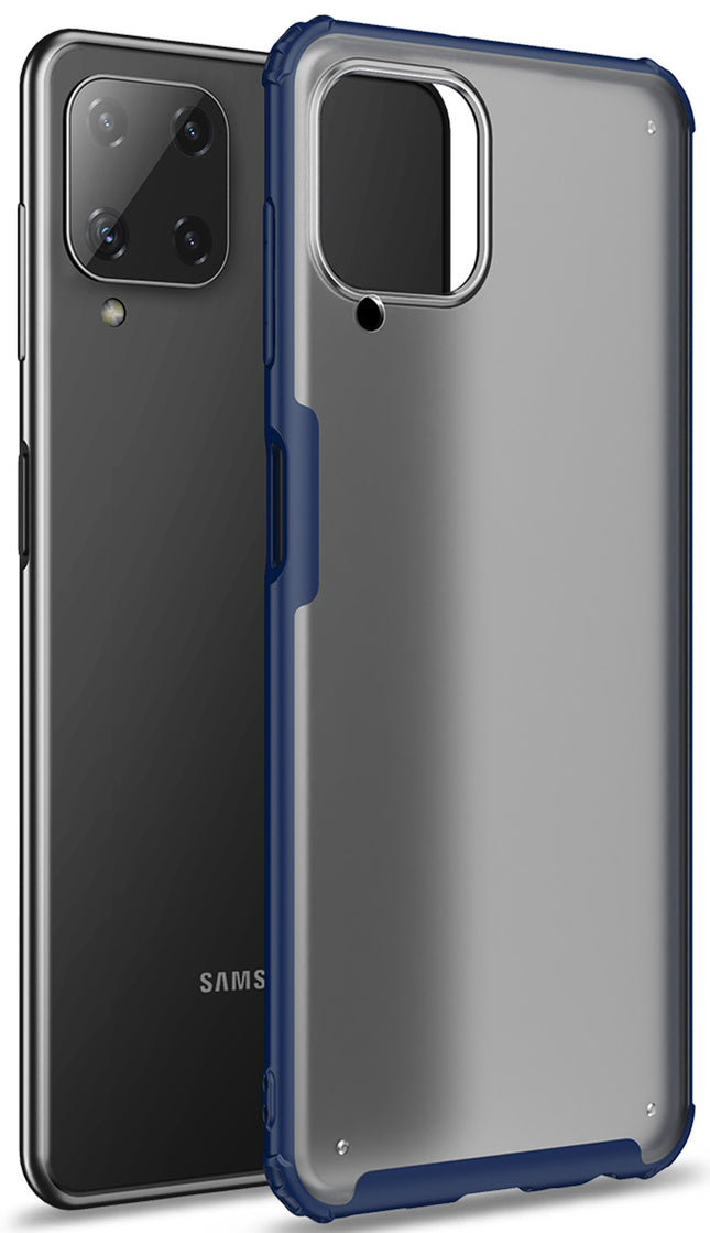 Shield Frosted Acrylic Back Shock Proof Case Cover for Samsung Galaxy A22 4G (Blue)