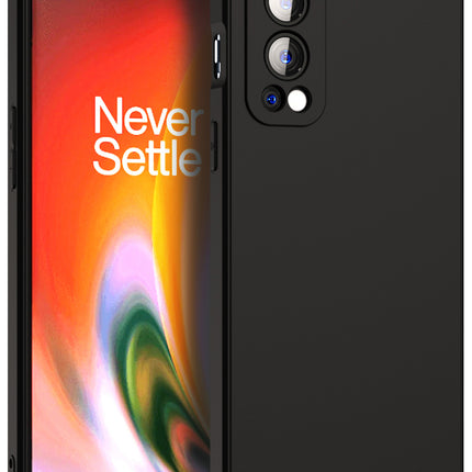 Matte Lens Protective Back Cover for OnePlus Nord 2 (5G) / One Plus Nord 2 (5G) , Slim Silicone with Soft Lining Shockproof Flexible Full Body Bumper Case (Black)
