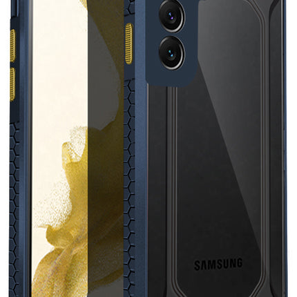 Unicorn for Samsung Galaxy S22 Plus Clear Back Case, [Military Grade Protection] Shock Proof Slim Hybrid Bumper Cover (Blue)