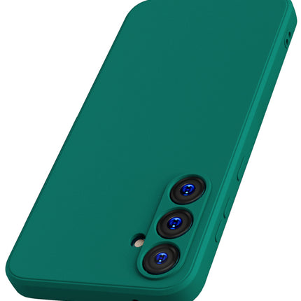 Mobizang Matte Protective Lens Flexible Back Cover for Samsung Galaxy S23 FE | Slim Silicone with Soft Lining Shockproof Full Body Bumper Case (Green)