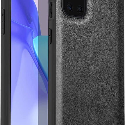 Tux Back Case for OnePlus 9R / One Plus 9R , Slim Leather Case with Soft Edge Shockproof Back Cover (Black)