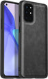 Tux Back Case for OnePlus 9R / One Plus 9R , Slim Leather Case with Soft Edge Shockproof Back Cover (Black)