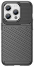 Mobizang Thunder Protective Flexible Back Cover for Apple iPhone 15 Pro | Slim Anti Slip Rugged TPU Shockproof Full Body Bumper Case (Black)