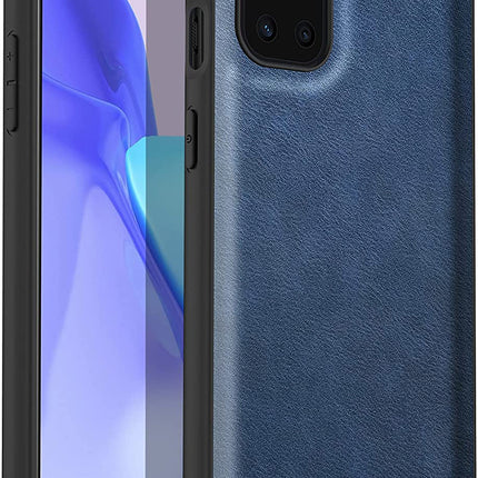 Tux Back Case for OnePlus 9R / One Plus 9R , Slim Leather Case with Soft Edge Shockproof Back Cover (Blue)