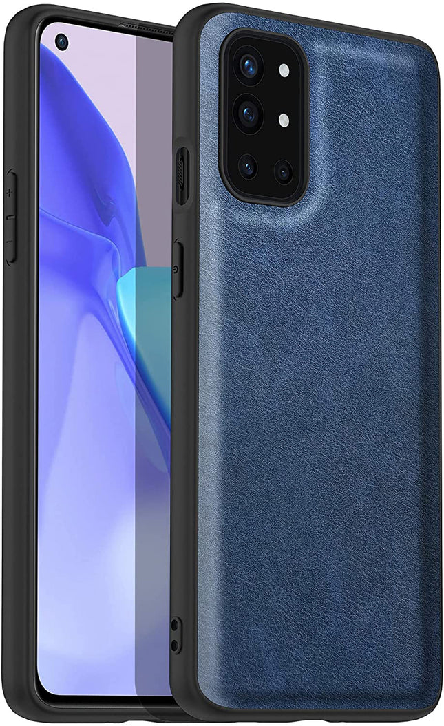 Tux Back Case for OnePlus 9R / One Plus 9R , Slim Leather Case with Soft Edge Shockproof Back Cover (Blue)