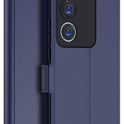Mobizang Noble Slim Magnetic Leather Flip Case Cover for Vivo V29 (5G) / Vivo V29 Pro (5G) | Card Holder Stand Leather Flip Wallet Case (Blue)
