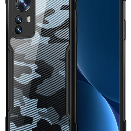 Beetle Camouflage for Xiaomi 12 PRO (5G) Back Case, Shockproof Slim Cover (Black)