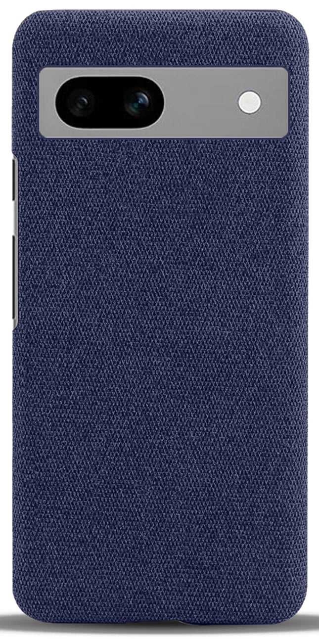 Mobizang Woven Soft Fabric Case for Google Pixel 7A Back Cover , Slim Hard Anti Slip Cover (Blue)