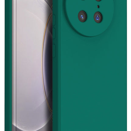 Mobizang Matte Protective Lens Flexible Back Cover for Vivo X90 Pro (5G) | Slim Silicone with Soft Lining Shockproof Full Body Bumper Case (Green)