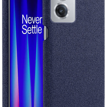 Woven Soft Fabric Case for OnePlus Nord CE 2 (5G) Back Cover, Shock Protection Slim Hard Anti Slip Back Cover (Blue)