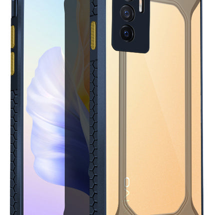 Mobizang Unicorn for Vivo V23E (5G) Clear Back Case, Shock Proof Slim Hybrid Bumper Cover (Blue)