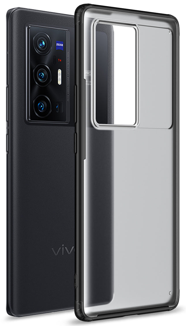 Shield Frosted Acrylic Back Shock Proof Case Cover for Vivo X70 PRO PLUS (Black)