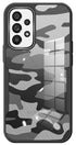 Mobizang Beetle Camouflage V2 for Samsung Galaxy A73 (5G) Back Cover , [Military Grade] Shockproof Slim Camera Ring Hybrid Case (Black)