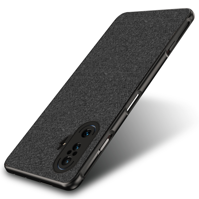Soft Full Fabric Protective Back Case Cover for Poco F3 GT (Black)